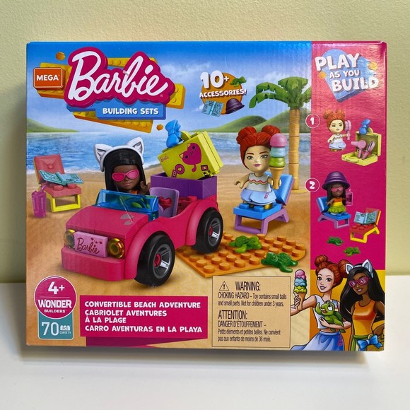 Barbie Toys Mega Barbie Building Sets Convertible Beach Adventure 7pcs Poshmark